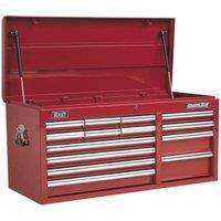 Loops 1025 x 435 x 490mm RED 14 Drawer Topchest Tool Chest Lockable Storage Cabinet
