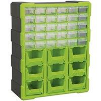 Loops 375 x 165 x 470mm 39 Drawer Parts Cabinet - GREEN - Wall Mounted / Standing Box