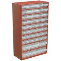 Loops 310 x 145 x 510mm 44 Drawer Parts Cabinet - RED - Wall Mounted / Standing Box