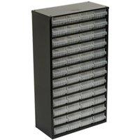 Loops 305 x 155 x 555mm 48 Drawer Parts Cabinet - BLACK - Wall Mounted / Standing Box