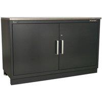 Loops 1550mm Heavy Duty Modular Floor Cabinet - Two Door - Steel - Adjustable Shelf in Metallics