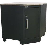 Loops 930mm Heavy Duty Modular Corner Floor Cabinet - Adjustable Shelf - Locking