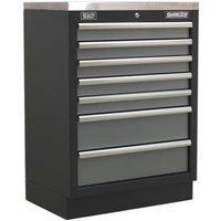 Loops 680mm Modular 7 Drawer Floor Cabinet - Ball Bearing Slides - Locking - 2 Keys