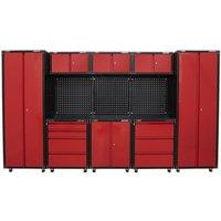 Loops Premium 3.3m Modular Garage Storage System - Heavy Duty - Workshop Cabinets