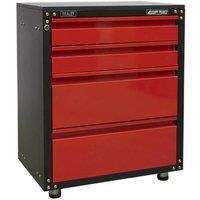 Loops Modular 4 Drawer Cabinet with Worktop - 665 x 460 x 820mm - Ball Bearing Slides