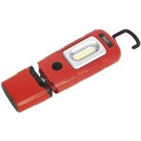 Loops Lightweight Swivel Inspection Light - 3W COB & 1W SMD LED - Rechargeable - Red