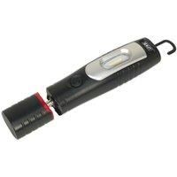 Loops Swivel Inspection Light - 7 SMD LED & 3W SMD LED - Rechargeable - Black