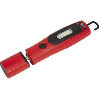 Loops 360 Swivel Inspection Light - 7 SMD & 3W SMD LED - Rechargeable - Red