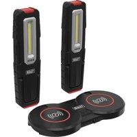 Loops 2 x Slim Magnetic Inspection Light & Dual Charging Base - 5W COB & 1W SMD LED