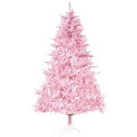 HOMCOM 5FT Artificial Christmas Tree Xmas Holiday Tree Decoration Party in Pink