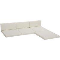 OUTSUNNY 7 Piece Outdoor Rattan Furniture Cushion Set, Cushions ONLY in Cream