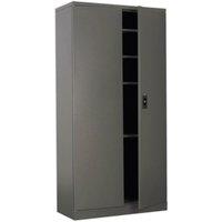 Loops Floor Standing Steel Cabinet - 900 x 400 x 1800mm - Two Door - Four Shelves in Metallics
