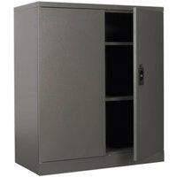 Loops Floor Standing Steel Cabinet - 915 x 460 x 1060mm - Two Door - Two Shelves in Metallics