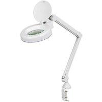 Loops LED Magnifying Glass Light & G Clamp Mount - Craft Detail Engrave Work - Table in Clear