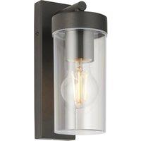 Loops Modern Outdoor IP44 Wall Lantern Light - Dimmable 15W E27 LED - Stainless Steel in Metallics