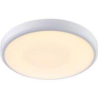 Loops Flush Bathroom Wall OR Ceiling Function Light - 15W CCT LED Module - White