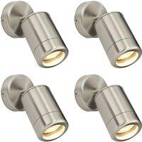 Loops 4 PACK Adjustable IP65 Spotlight - 7W LED GU10 - Marine Grade Stainless Steel in Metallics