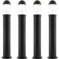 Loops 4 PACK Outdoor Bollard Post Light - 20W CCT LED Module - Textured Black Finish