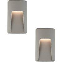 Loops 2 PACK Vertical Outdoor Pathway Guide Light - Indirect CCT LED - Grey ABS