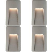 Loops 4 PACK Vertical Outdoor Pathway Guide Light - Indirect CCT LED - Grey ABS