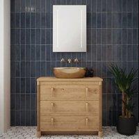 Loops 500 x 700mm IP44 LED Bathroom Mirror - Tunable White - Demister & Shaver Socket