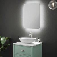 Loops 500 x 700mm IP44 Backlit Bathroom Mirror - Demister & Shaver Socket Tunable LED