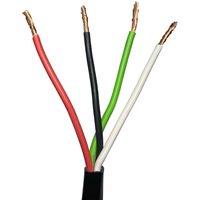 Loops 200m Outdoor Rated 4 Core Speaker Cable 1.5mm OXYGEN FREE COPPER (OFC) 100V Wire in Black