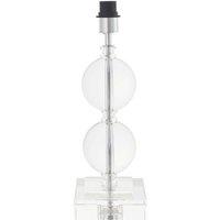Loops Crystal Glass Sphere Table Lamp Light Base - Chrome Plated Metalwork - BASE ONLY in Clear