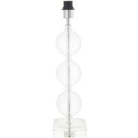 Loops Crystal Glass Three Sphere Table Lamp Light Base - Chrome Plated Metalwork in Clear