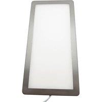 Loops 4x BRUSHED NICKEL Ultra-Slim Rectangle Under Cabinet Kitchen Light & Driver Kit - Natural White Diffused LED in Metallics