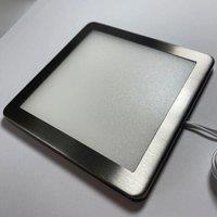 Loops 6x BRUSHED NICKEL Ultra-Slim Square Under Cabinet Kitchen Light & Driver Kit - Natural White Diffused LED in Metallics