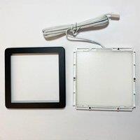 Loops 5x MATT BLACK Ultra-Slim Square Under Cabinet Kitchen Light & Driver Kit - Warm White Diffused LED