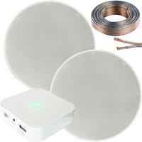 Loops 80W Mini WiFi Stereo Amplifier & 2x 70W 5.25 Inch Slim Ceiling Speaker System