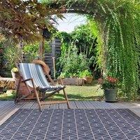 THE RUGS Reversible Outdoor Rugs in Diamonds Design Duo Weave Collection in Blue | Size: 160 cm x 230 cm