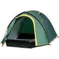 OUTSUNNY Two-Man Camping Tent w/ Weatherproof Shell Large Windows in Dark Green