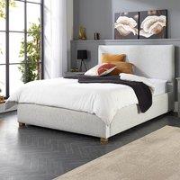 Aspire Boucl Upholstered Garland Ottoman Bed Frame in Grey | Size: Single