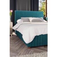 Laurence Llewelyn-Bowen Estella Ottoman Storage Bed in Plush Velvet Fabric, Custom Made in Emerald | Size: Super King