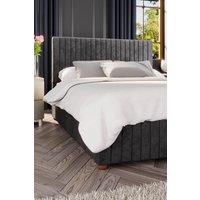 Laurence Llewelyn-Bowen Estella Ottoman Storage Bed in Mirazzi Velvet Fabric, Custom Made in Black | Size: Super King