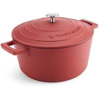 MasterClass Red Cast Aluminium Casserole Dish, 4L