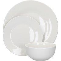 Mikasa 12 Piece Porcelain 'Alexis' Dinner Set, White, Gift Boxed in White