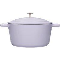 MasterClass Cast Aluminium 4L Round Casserole Dish with Lid in Lavender