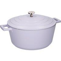 MasterClass Cast Aluminium Casserole Dish with Lid Lightweight, Dishwasher Safe 5L in Lavender