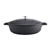 MasterClass Black Shallow Cast Aluminium Casserole Dish, 5L