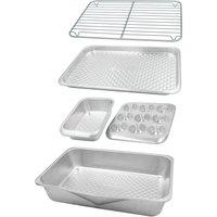 MasterClass Aluminium 5pc Stacking Baking Set in Silver