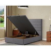 Eleganza Home George Ottoman Bed Floor Standing - Linen in Grey | Size: Super King