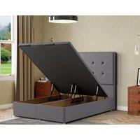 Eleganza Home Darlington Ottoman Bed Floor Standing - Linen in Grey | Size: Super King