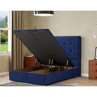 Eleganza Home Darlington Ottoman Bed Floor Standing - Plush in Navy | Size: Super King