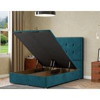 Eleganza Home Darlington Ottoman Bed Floor Standing - Plush in Emerald | Size: Super King