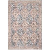 Kukoon Blue Beige Traditional Pattern Distressed Living Area Rug | Size: 120 cm x 170 cm