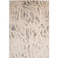 Kukoon Greige Metallic Marble Coral Reef Textured Lustre Sheen Rug in Silver | Size: 160 cm x 230 cm